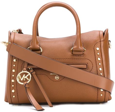 michael kors carina|michael kors carine leather satchel.